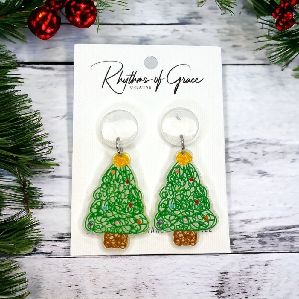 NWT Christmas Tree Dangle Earrings - Festive Jewelry Perfect for Teachers!